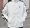 adidas经典三条纹运动连帽夹克外套男女春季阿迪达斯三叶草   亮白   M 实拍图