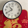 康巴丝（Compas）挂钟客厅 静音走时简约石英钟表挂墙时钟 c2855 黑色 26cm直径 实拍图