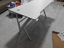 奥伦福特  电脑桌台式家用电竞游戏桌办公书桌简约书房写字桌子 简约白碳纤纹单桌-140*60 升级款电竞桌 实拍图