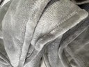 罗莱家纺 A类法兰绒毯子纯色午睡空调毯盖毯 粹·超柔晚安 灰96*140cm 实拍图
