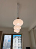 雷士（NVC）奶油风法式浪漫云团灯罩餐厅灯智能全光谱3头吊灯WHDD48D/G-01 实拍图