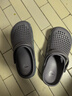 卡帝乐鳄鱼洞洞鞋男士凉鞋休闲花园拖鞋两用沙滩鞋凉拖鞋子 男 1556 灰色 41 实拍图