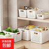 京东物流 零食杂物收纳箱玩具整理筐家用橱柜置物篮子储物塑料箱 北欧白-特大号 6个装【超值囤货】 实拍图