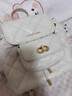CHARLES&KEITH菱格大容量柔软多用背包书包双肩包包女包生日礼物CK2-60151400 Cream奶白色 S 实拍图