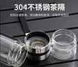 双立人德国高档双层茶水分离玻璃杯透明泡茶杯过滤便携男士茶杯子 单层高硼硅玻璃 450ML 实拍图