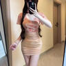 浪莎情趣内衣性感纯欲风日系碎花包臀裙深V诱惑睡裙激情制服房事战袍 实拍图