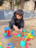 妙贝乐儿童沙滩玩具宝宝海边玩沙挖沙铲子水桶沙漏挖土工具套装沙池推车 实拍图
