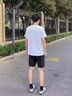 李宁速干运动套装男夏季新款男士t恤短袖短裤中考体育跑步健身训练服 【速干款】白色短袖+黑色短裤 2XL 实拍图