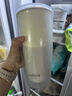 乐扣乐扣（LOCK&LOCK）双层吸管塑料杯学生上班族夏日大容量畅饮便携水杯750ML 白色 实拍图