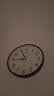 康巴丝（Compas）挂钟 创意简约钟表客厅石英钟表挂墙时钟 c2855 咖木色 26cm直径 实拍图