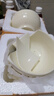家用餐具釉下彩碗盘高颜值碗碟陶瓷餐具奶霜黄4.5英寸好运碗 明黄色 4个装 实拍图