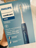 飞利浦（PHILIPS）声波电动牙刷钻石3系 5倍洁齿5种模式 刷头*2【亮白+洁净】生日礼物  送男生女友HX5181/02 蓝 实拍图