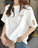 真维斯（Jeanswest）纯棉内搭打底衫女夏季宽松高级感上衣服慵懒风休闲圆领短袖t恤女 实拍图