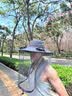 偶森防蚊虫大沿夏遮阳帽子男士养蜂人防晒帽大风力太阳能风扇帽钓鱼帽 实拍图