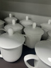 京东京造 茶杯 陶瓷泡茶水杯子办公室会议杯带盖纯白可定制 360ml 10只装 实拍图