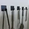 不锈钢挂钩免打孔强力承重粘胶门后挂衣钩子客厅厨房宿舍墙壁挂钩 304精炼不锈钢挂钩【5个装】 实拍图