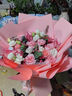 馨仪鲜花速递玫瑰向日葵康乃馨花束生日礼物全国同城配送 康乃馨玫瑰混搭花束 实拍图