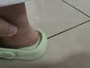 牧童儿童拖鞋夏男宝宝洞洞鞋软底女童卡通洗澡婴幼儿家居鞋奶龙绿160 实拍图