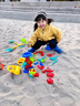 妙贝乐儿童沙滩玩具宝宝海边玩沙挖沙铲子水桶沙漏挖土工具套装沙池推车 实拍图