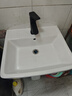 柯鲸 洗手盆方形立柱盆卫生间陶瓷洗手池台盆阳台洗脸盆面盆洗组合 C款立柱盆+下水配件+冷热龙头 实拍图