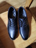 红蜻蜓真皮男鞋春夏舒适商务休闲皮鞋高级正装德比鞋婚鞋WTA7376黑色43 实拍图