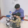 GERTHRON德国儿童架子鼓音乐启蒙初学者爵士鼓3-6岁生日礼物 电镀版【7鼓2镲】中号架子鼓 实拍图