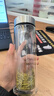 希诺双层玻璃杯男家用商务办公泡茶杯子过滤车载水杯XN-9607 410mL 实拍图