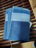 金号纯棉毛巾 7A抗菌毛巾全棉男士洗澡洗脸运动面巾 兰+灰2条68*33cm 实拍图