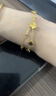周大金 CHOW TAI KING四叶草黄金手链女足金手链轻奢孔雀石手饰情人节生日礼物送女朋友 黄金999足金四叶草手链（附加仓次日达） 实拍图