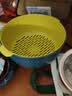 双层塑料洗菜盆沥水篮子厨房神器多功能客厅家用水果盘洗水果菜篮 青黄色 1个 实拍图