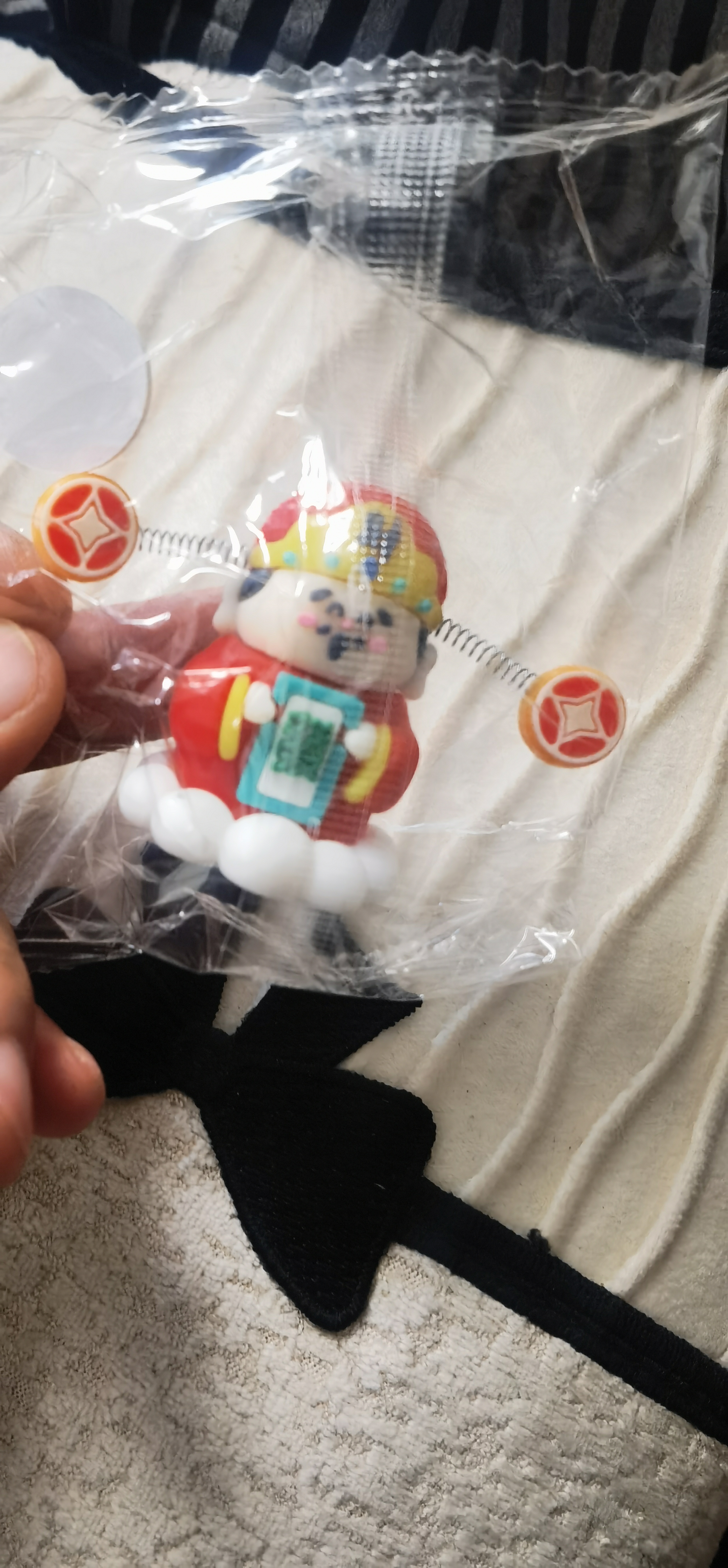 新款趣味类玩具财神爷小摆件桌面卡通装饰品挂件发财礼物幸运摆件 幸运小财神挂件 实拍图