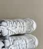 斯凯奇（Skechers）男女鞋小白熊休闲鞋子厚底增高百搭运动软底老爹鞋99999863 白色/海军蓝色/WNV 36.5 【正码正拍】 实拍图
