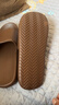 京东京造【抗菌皮纹拖】eva软弹拖鞋居家室内防滑浴室凉拖 深棕色 42-43 实拍图