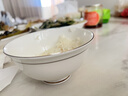 陶相惠 陶瓷饭碗4.5英寸汤碗家用餐具骨瓷防烫高脚米饭碗10只套装微波炉 实拍图