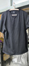 布先生春夏季短袖T恤男士纯棉小白T纯色内搭打底衫 石墨黑-V领 2XL(185) 实拍图