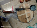 阎铁匠章丘炒锅铁锅已开锅轻便炒菜锅锻打无涂层正宗圆底燃气灶精铁旗舰 轻便锤印木把34厘米 34cm 圆底炒锅 实拍图
