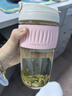 乐扣乐扣（LOCK&LOCK）咖啡杯耐热玻璃水杯子男女学生便携式双饮吸管杯随手杯500ML粉色 实拍图