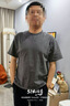 顶峰保罗（Dingfengbaoluo）日系纯色纯棉短袖t恤男士夏季基础款宽松打底内搭DF230灰XL 实拍图
