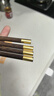 京东京造 筷子 家用食品接触级餐具鸡翅木【圆顶金福】10双成人+2双儿童筷 实拍图