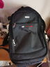 袋鼠双肩包男士背包大容量行李旅游包学生书包女初中商务笔记本电脑包 黑色配红标 实拍图