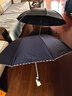 天堂伞 防晒晴雨伞三折 晴雨伞加大加固防晒晴雨两用经典商务 藏青 实拍图