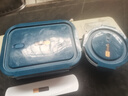 欣美雅（xinmeiya）上班族微波炉饭盒可加热玻璃饭盒保鲜盒碗便当盒分格餐盒保温饭盒 【小熊包+餐具】两隔1020+ 400ml 实拍图