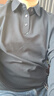拇指白小T长袖POLO衫春秋男士翻领商务休闲百搭上衣体恤衫 藏青色 L 实拍图