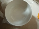 纯白陶瓷汤碗甜品碗沙拉碗新款陶瓷高档面碗家用碗直口大容量汤碗 纯白6英寸直口碗【2只装】 实拍图