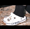 卡骆驰（CROCS）贝雅卡骆班洞洞鞋轻便耐磨一脚蹬休闲鞋女鞋时尚沙滩鞋|205089 白/深蓝-126 43 (270mm) 实拍图