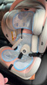 Heekin德国 儿童安全座椅汽车用0-4-12岁婴儿宝宝360度旋转ISOFIX硬接口 尊享粉(遮阳棚+上拉带+侧保护) 实拍图