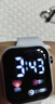 其他品牌高颜值LED手表时尚方形学生科技感超强夜光数字个性运动 太空白 实拍图