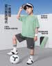 左西男童夏装套装2026新款儿童短袖套装夏季速干运动两件套 绿色  170 实拍图