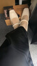 意尔康女鞋羊皮法式方头玛丽珍浅口粗跟小皮鞋女 26576W米白37 实拍图
