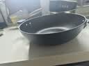 炊大皇炒锅不粘锅易洁少油烟平底炒菜锅煎锅32cm磁炉通用深蓝SL32CG 实拍图